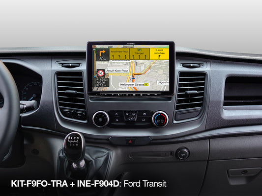 KIT-F9FO-TRA - 9-Zoll (1-DIN) Einbauset für Ford Transit Custom KIT-F9FO-TRA - 9-Zoll (1-DIN) Einbauset für Ford Transit Custom