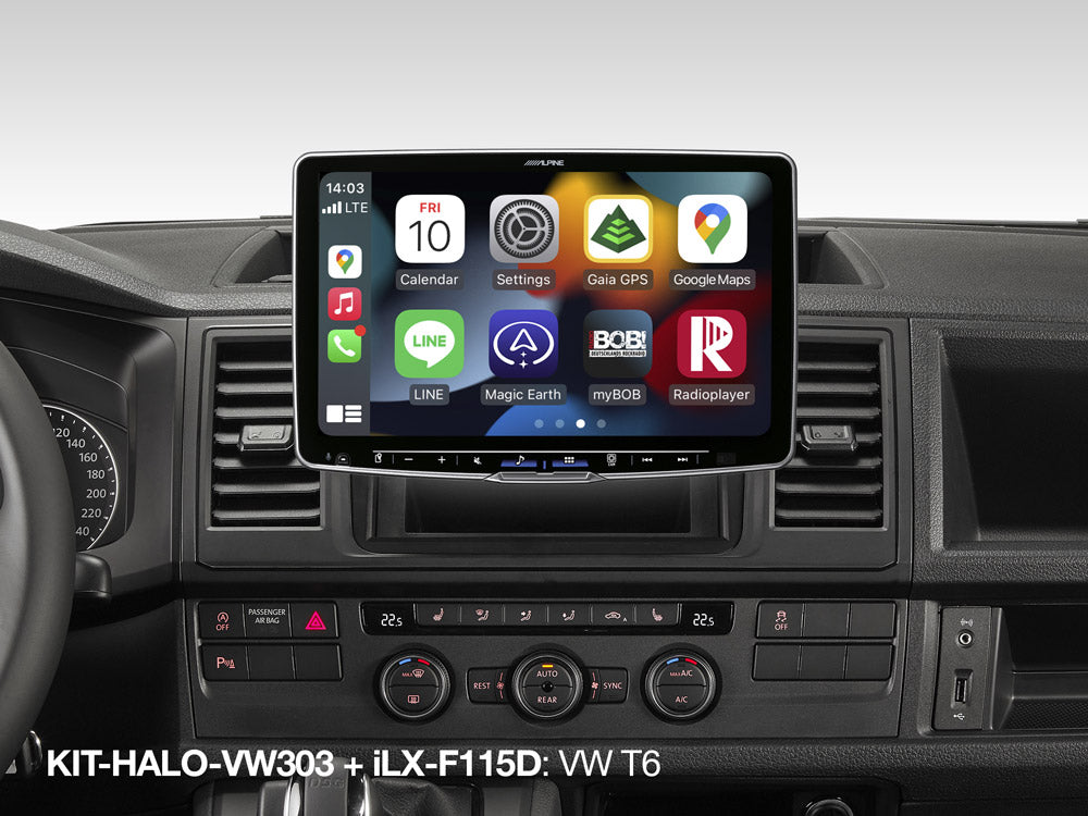 KIT-HALO-VW303 iLX-F115D installiert in VW T6