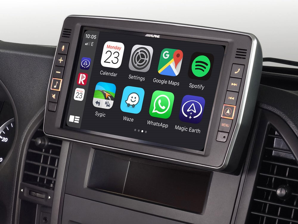 Alpine - X903D-V447 9” Touch Screen Navigation for Mercedes Vito (447),  compatible with Apple CarPlay and Android Auto