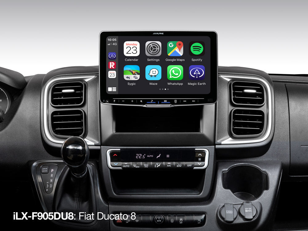 iLX-F905DU8 Alpine Halo 9 im Fiat Ducato CarPlay Menü