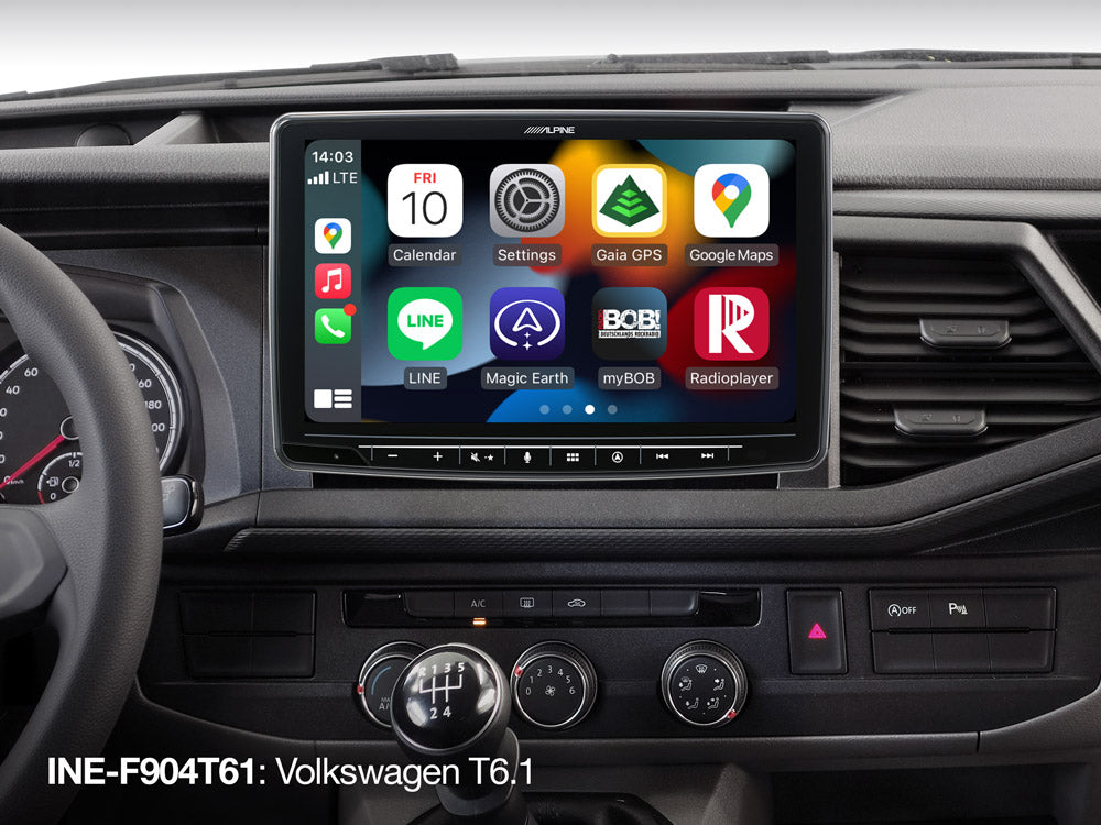 INE-F904T61 - Navigationssystem für VW T6.1 mit 9-Zoll-Touchscreen