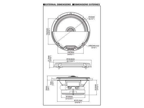 R2-S65 - 16,5 cm (6,5-Zoll) R-Series 2-Wege-Koaxial-Lautsprecher