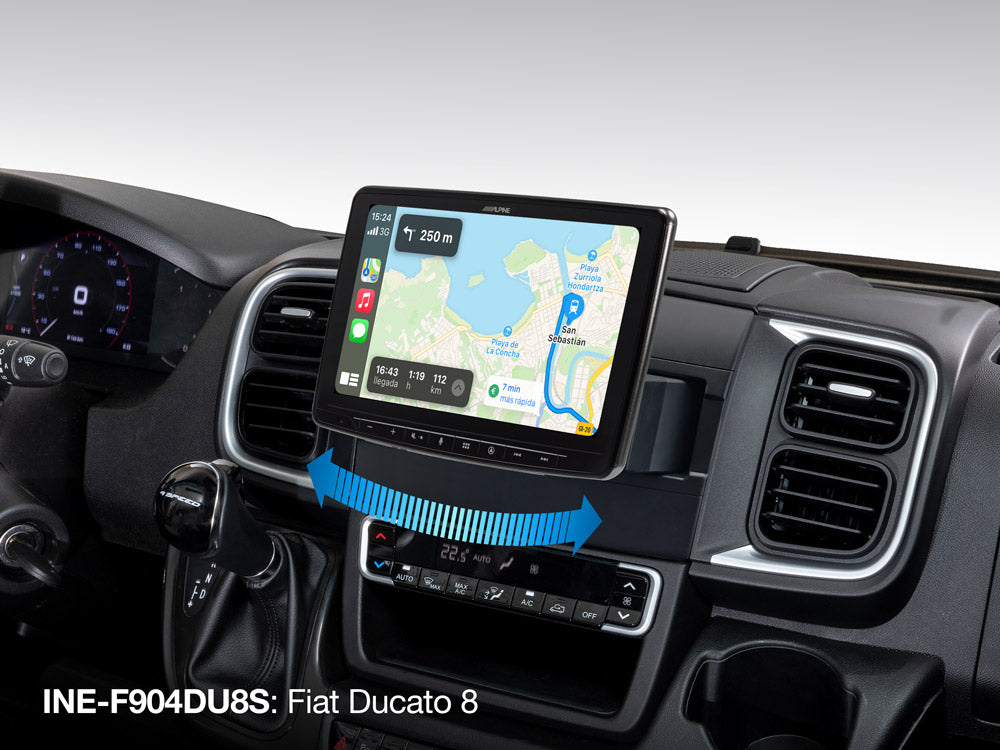 INE-F904DU8S – 9-Zoll-Navi mit Swivel-Display