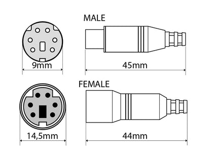 KWE-CAM5D - Adapter für Alpine Direktanschluss an WAECO / DOMETIC Verbindungskabel