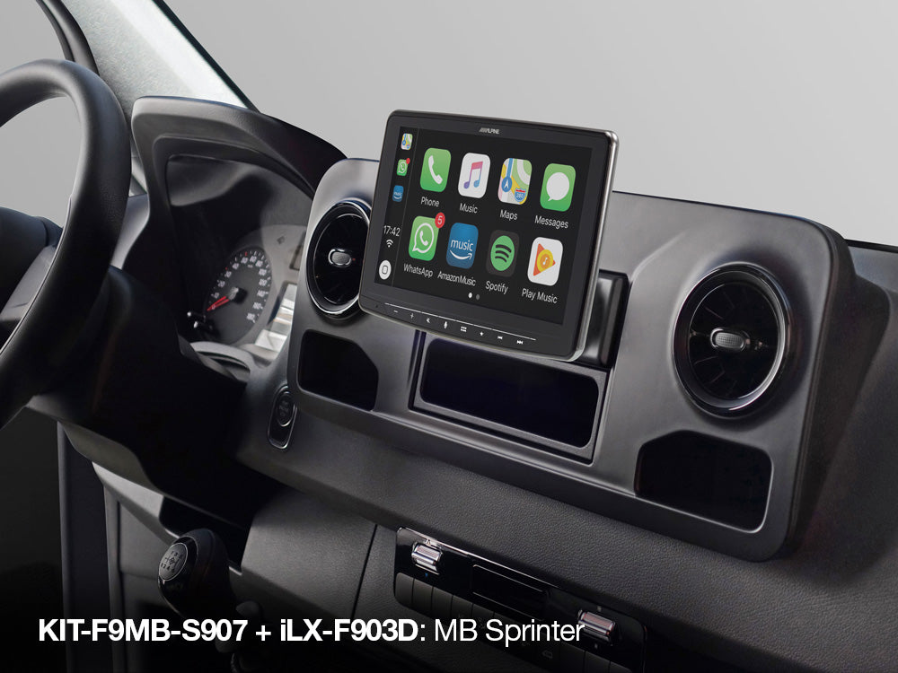 KIT-F9MB-S907 - Einbauset für Mercedes Sprinter 907 (VS 30) ab 2018 für Alpine Halo11 und Halo9